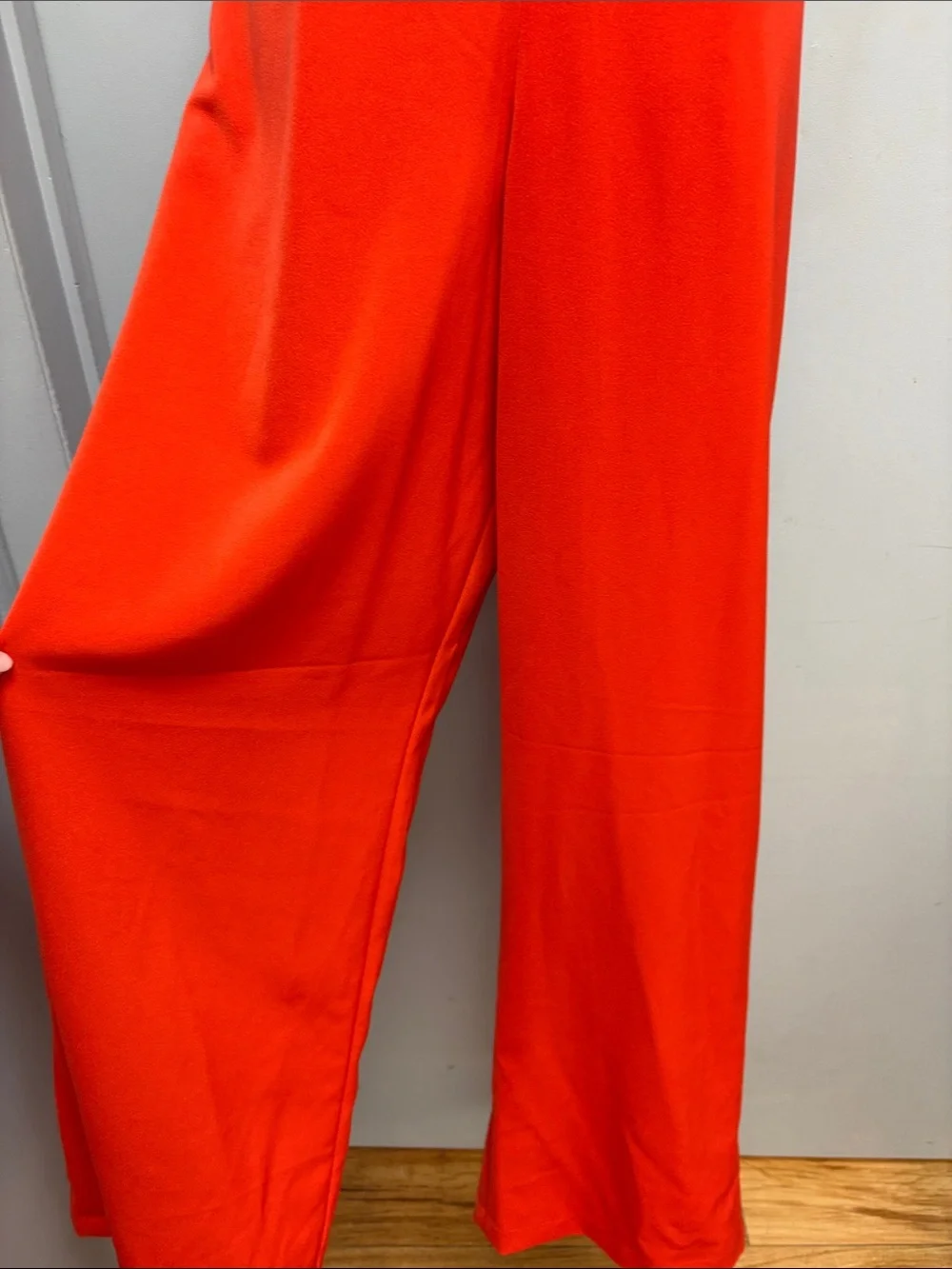 Express Orange Cutout Wide Leg Jumpsuit NWT Size 10 - Picture 6 of 13